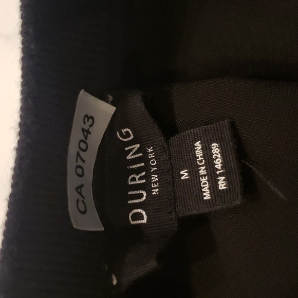 During Black Sleeveless Top Drawstring Bottom Women's Medium Black White - Picture 3 of 10